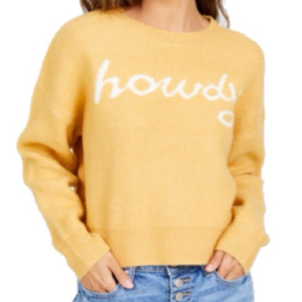 Cropped “Howdy” sweater